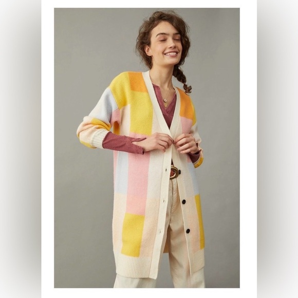 Amadi Sweaters - Amadi Colorblock Cardigan | Size M | Longline Knit | Cozy Statement Piece